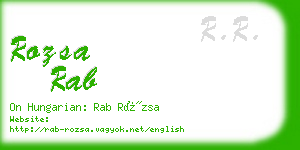 rozsa rab business card